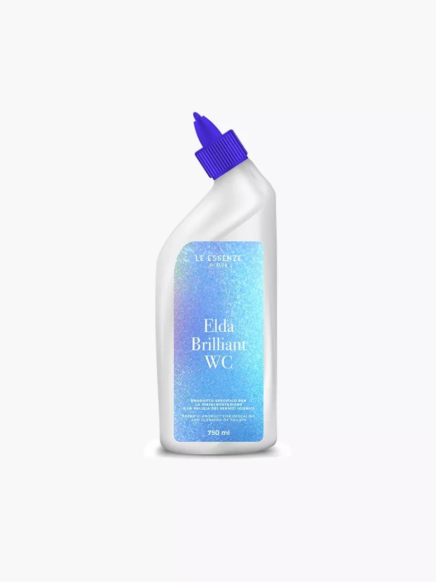 Bottle of Elda Brillant WC cleaner on a white background