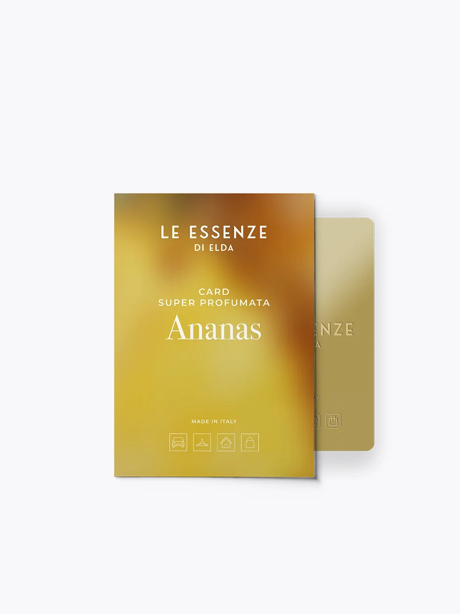 Le Essenze di Elda card with 'Ananas' flavor on a white background