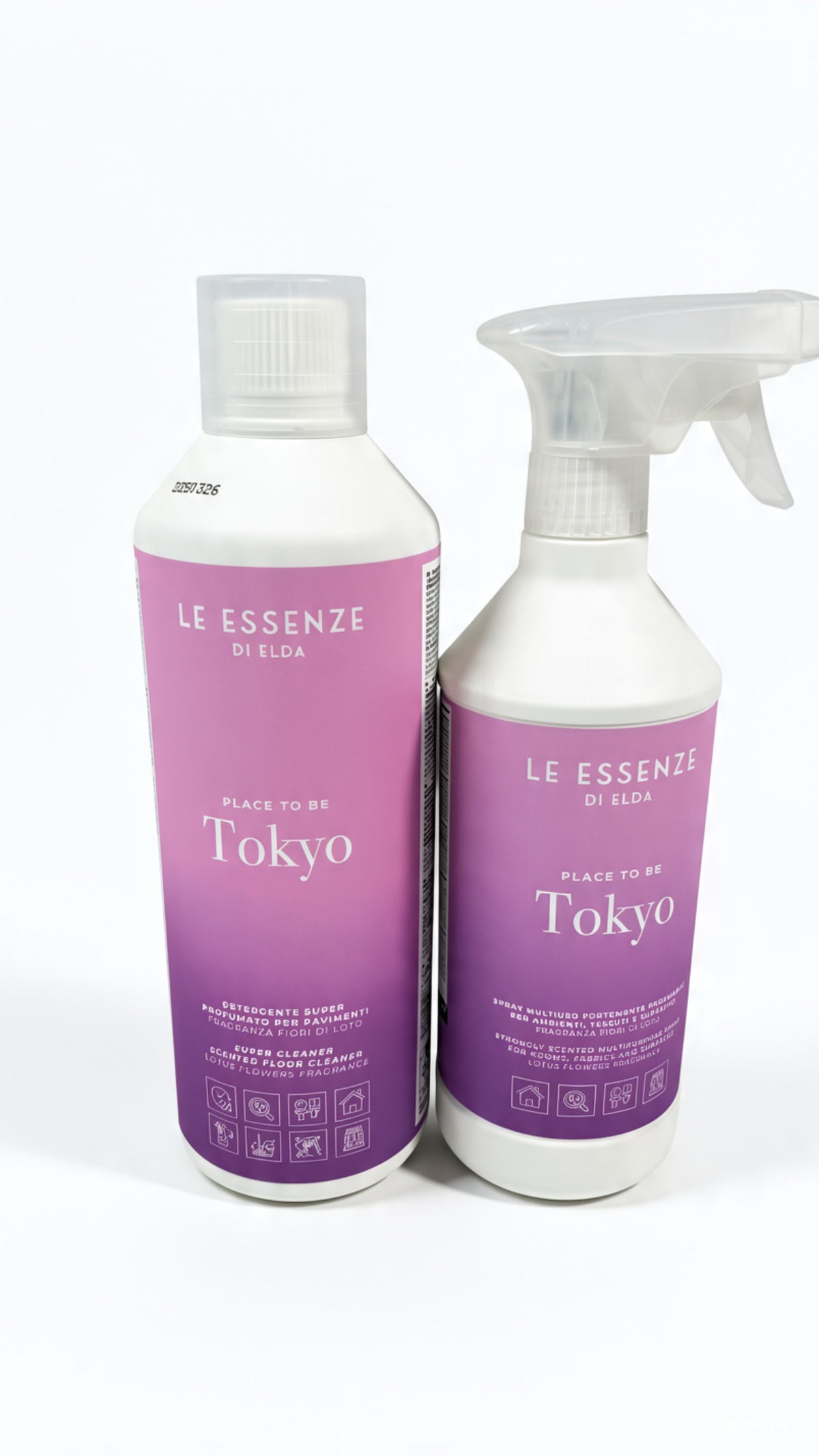 Place to Be Tokyo sett með fjölnotaspreyi 750 ml og gólfhreinsi 1 L