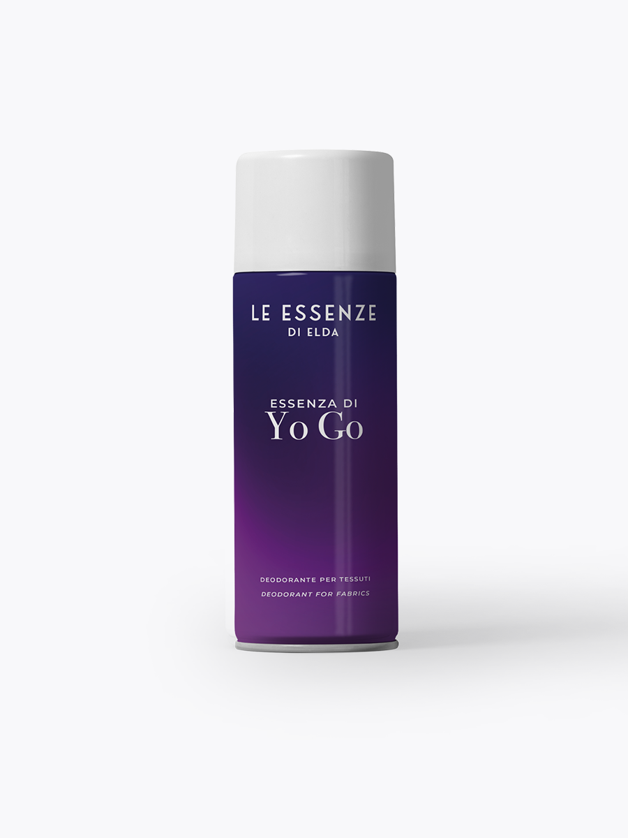 Purple deodorant can with white cap on a white background