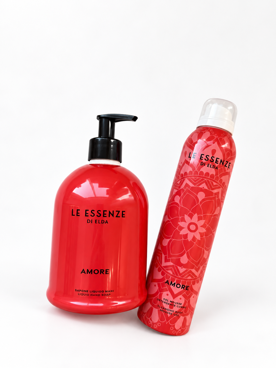 Amore sett með handsápu 500 ml og sturtufroðu 200 ml
