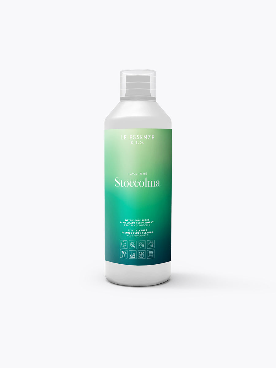 Bottle of Stoccolma shampoo on a white background