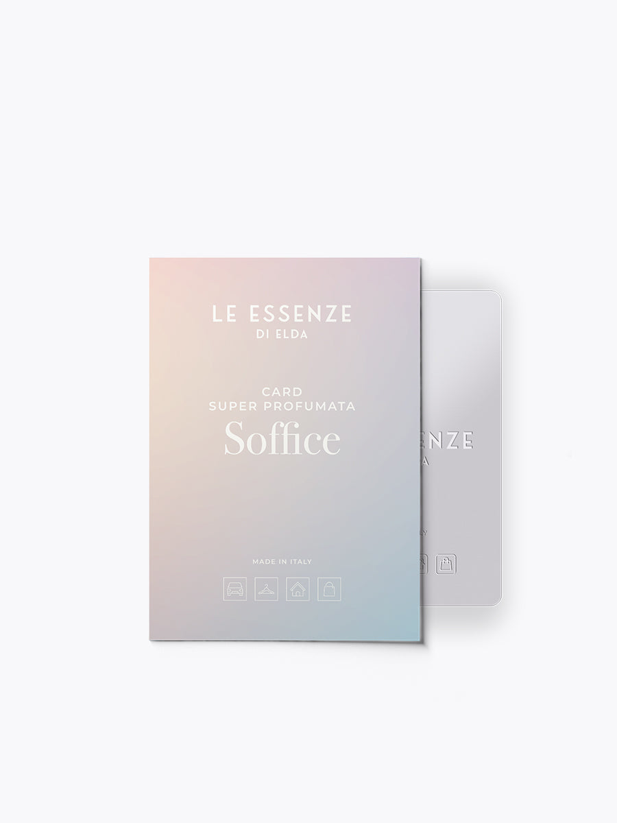 Gradient card with 'Le Essenze di Elena' branding on a white background