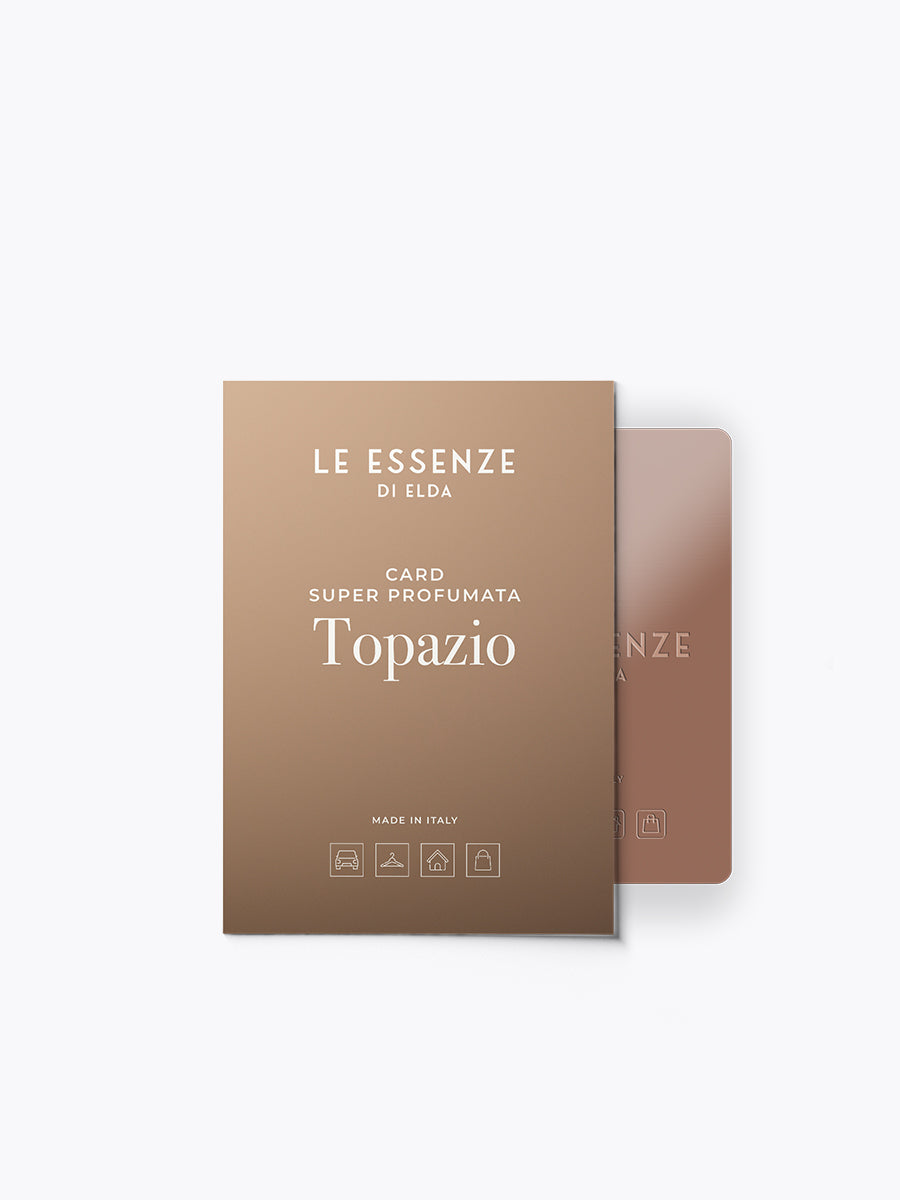 Brown packaging with 'Le Essenze di Elda' branding on a white background