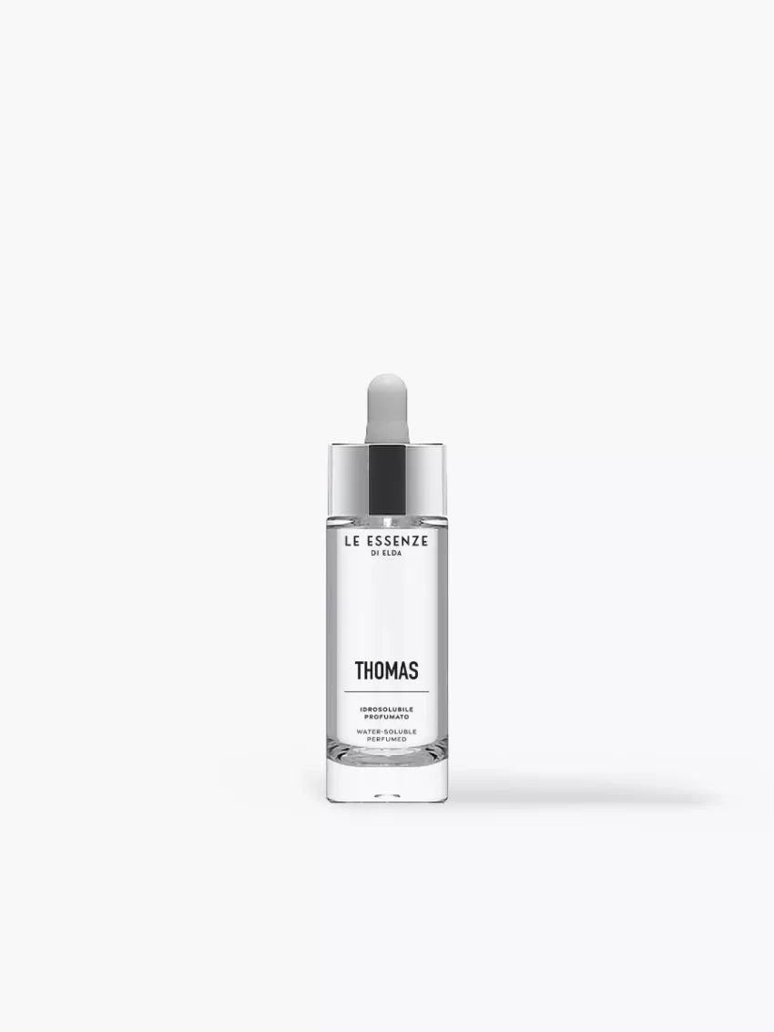 dropper bottle labeled 'THOMAS' on a white background